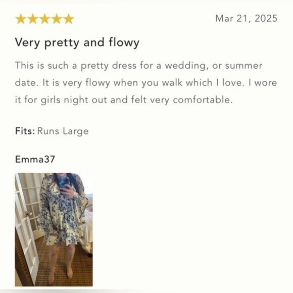 NWT Size M - Anthropologie Blue Floral Mini Swing Dress (NWT US$ 168) - Picture 14 of 16